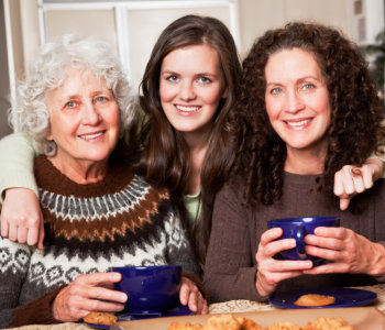 women smiling